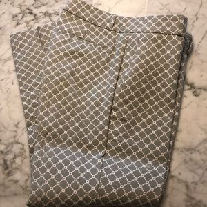 Grey and white cropped pants